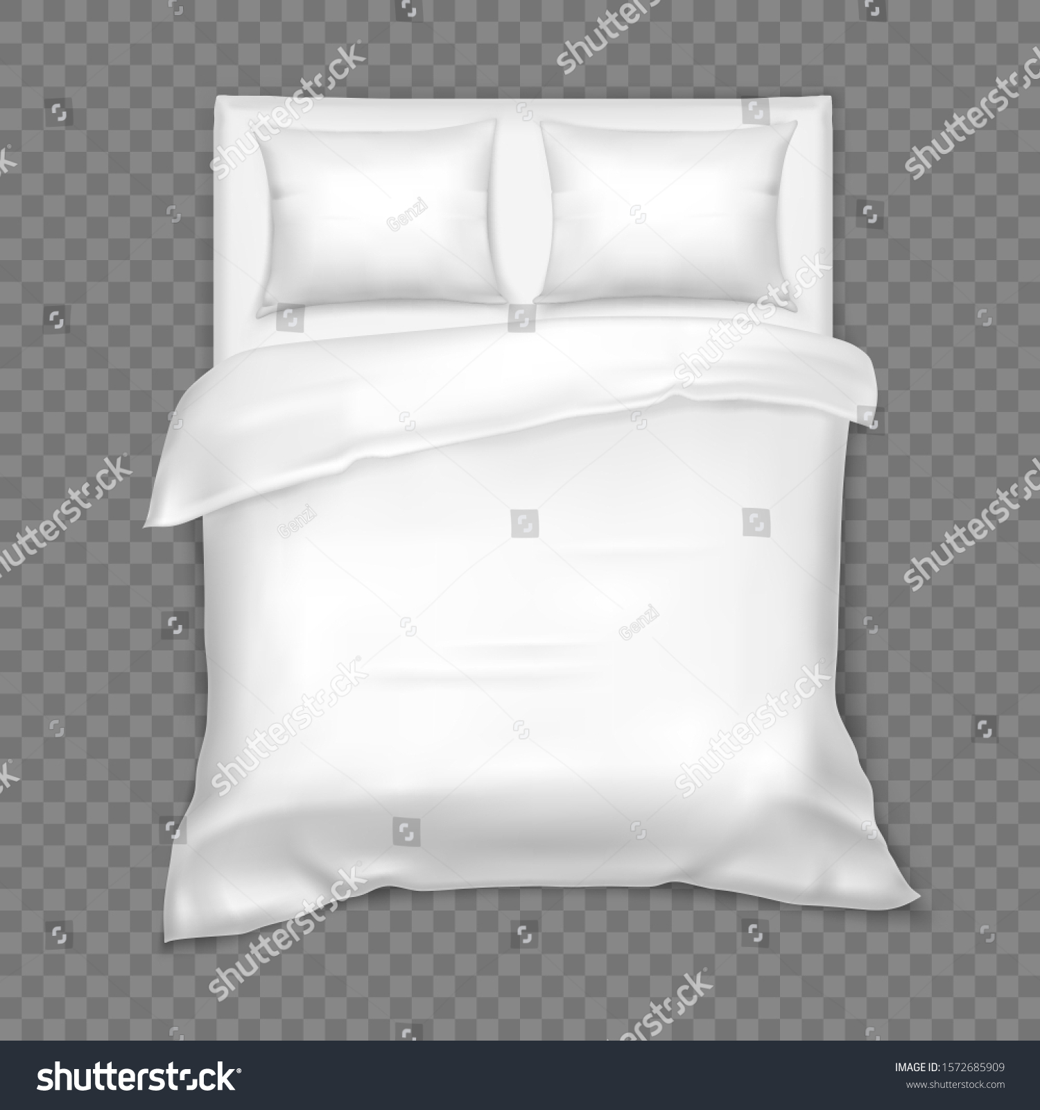 Top View On Double Bed Matress Stock Vector (Royalty Free) 1572685909 ...