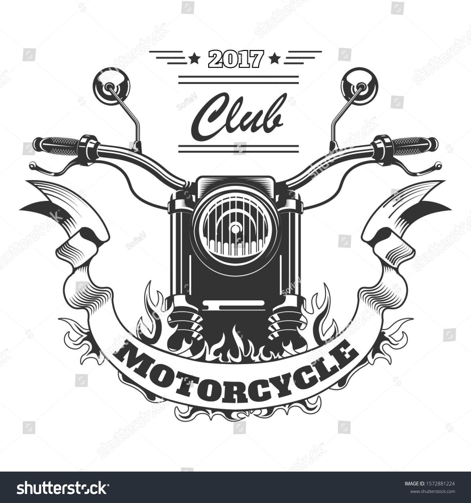 Motorcycle Racing Club Bikers Community Isolated Stock Vector (Royalty ...