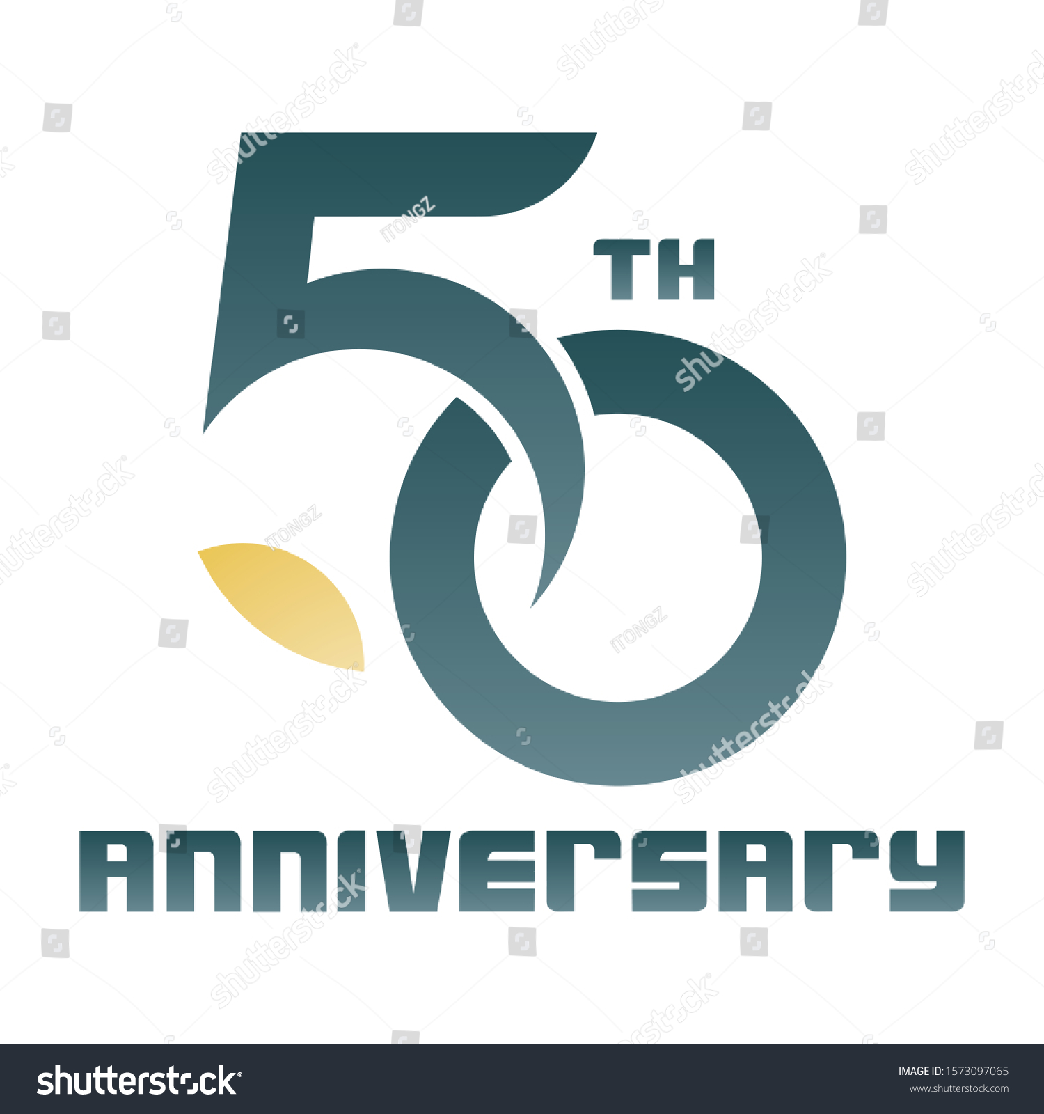 50 Years Anniversary Logo Design Green Stock Vector (Royalty Free ...