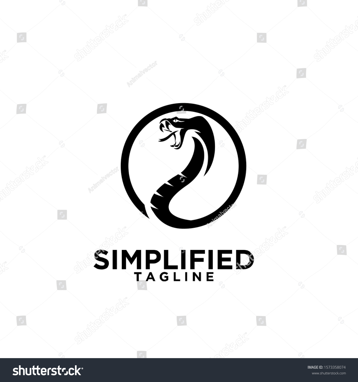 Cobra Circle Snake Logo Icon Design Stock Vector (Royalty Free ...