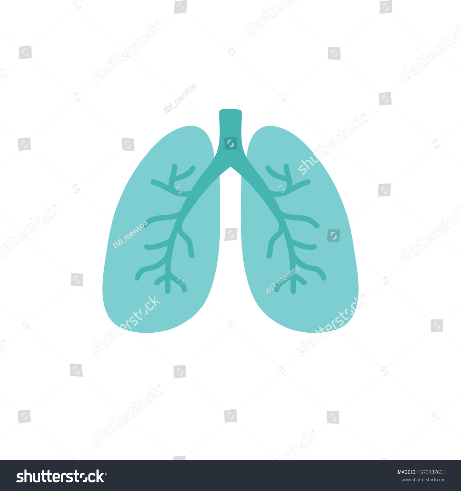 Lungs Doodle Icon Vector Illustration Stock Vector (Royalty Free ...