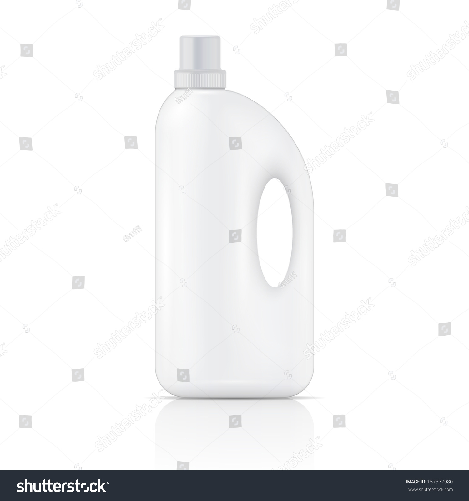 White Plastic Bottle Liquid Laundry Detergent Stock Vector (Royalty ...