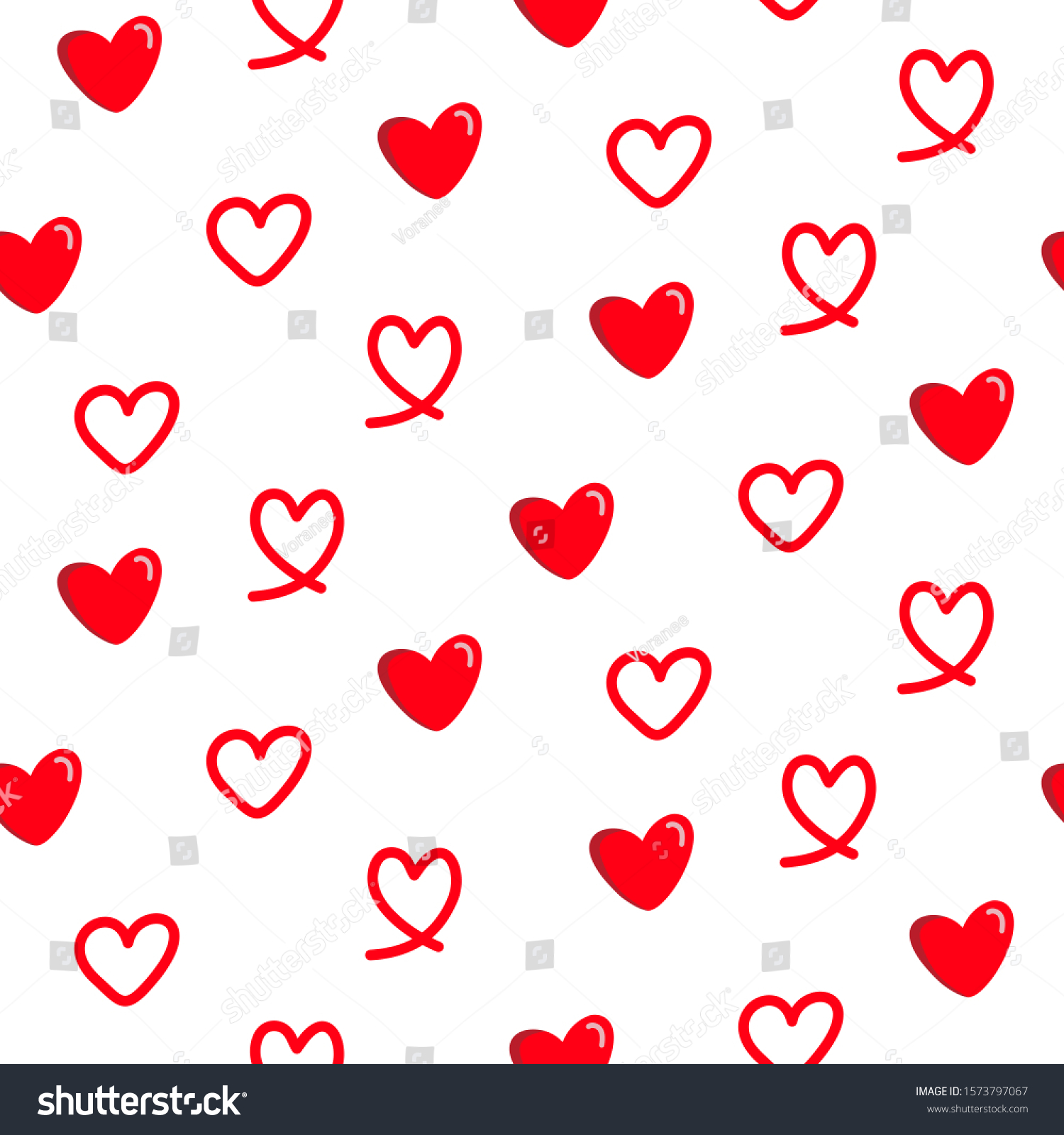 Hand Drawn Red Heart Half Drop Stock Vector (Royalty Free) 1573797067 ...