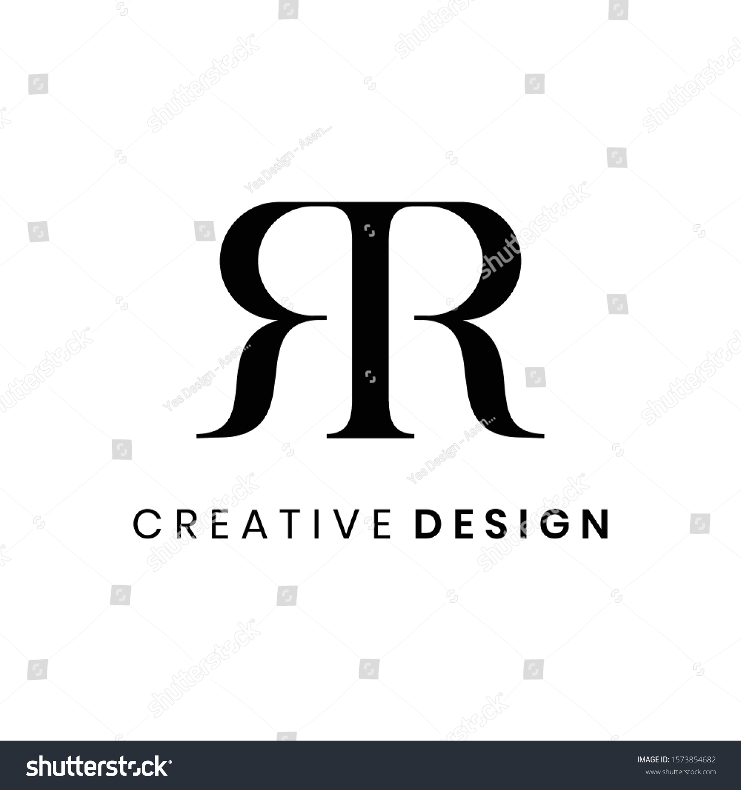 Creative Abstract Letter Rr Logo Design Stock Vector (Royalty Free ...