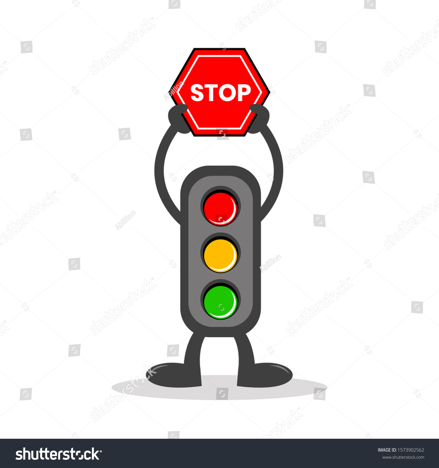 Traffic Light Cartoon Traffic Sign Vector Stock Vector (Royalty Free ...