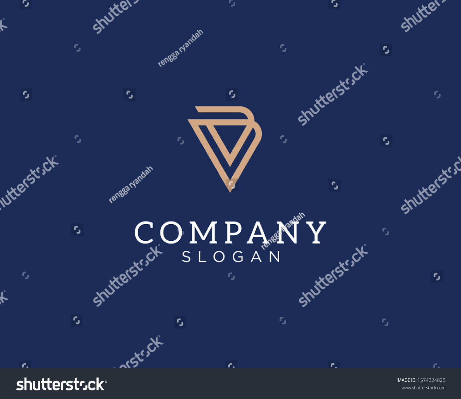 Alphabet Logo That Combines 2 Letters Stock Vector (Royalty Free ...