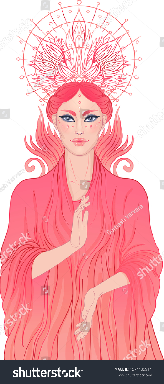 Lady Sorrow Devotion Immaculate Heart Blessed Stock Vector Royalty Free 1574435914 Shutterstock 