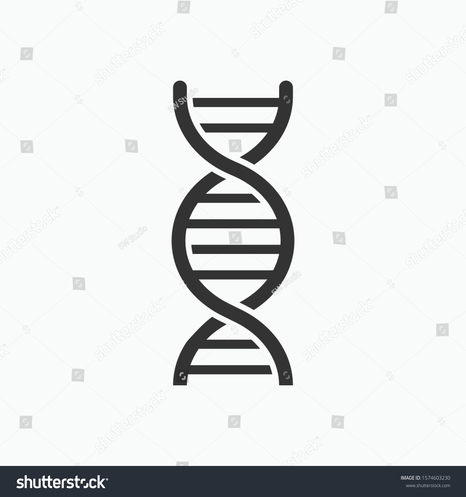 Human Dna Genetics Icon Vector Sign Stock Vector (Royalty Free ...