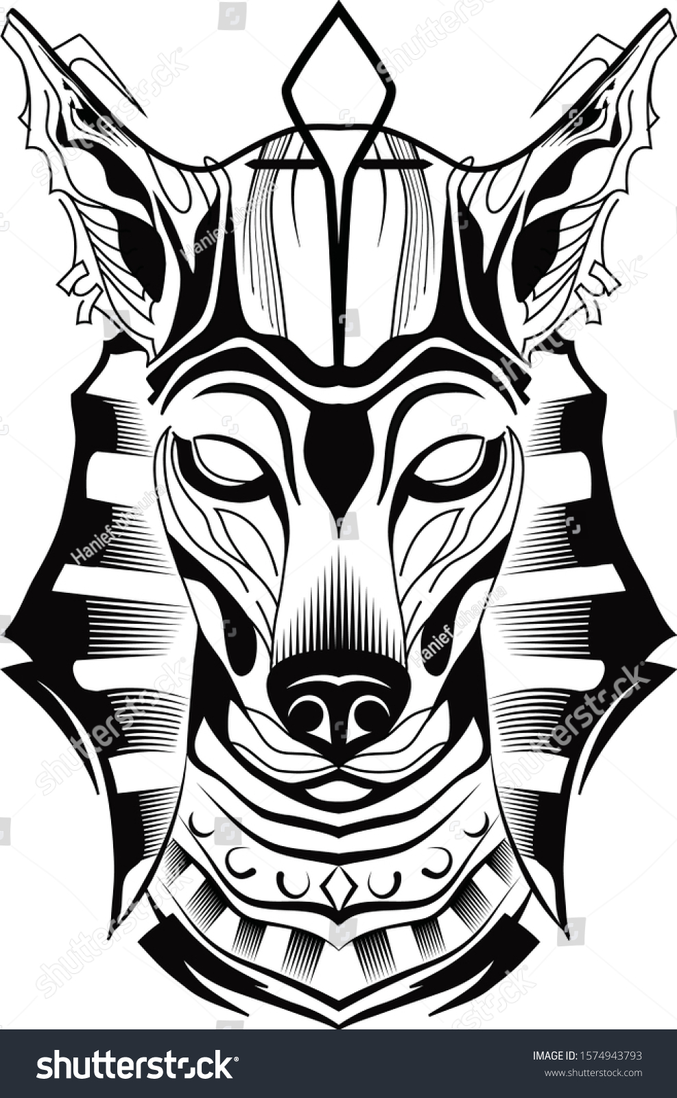 anubis head tattoos