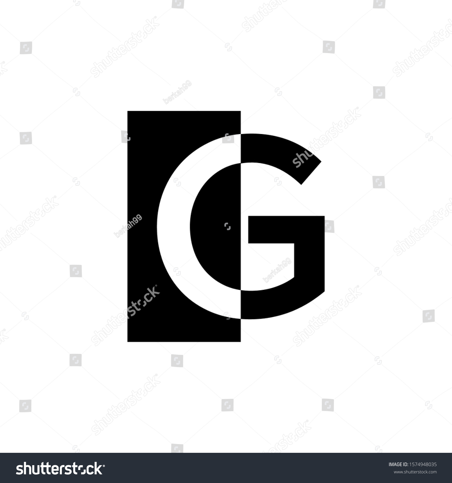 Logo G Simple Vector Modern Font Stock Vector (Royalty Free) 1574948035 ...