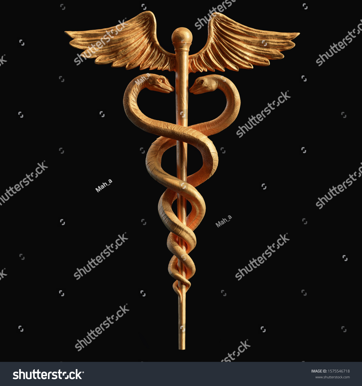 Caduceus Medical Symbol 3d Model Stock Illustration 1575546718 ...