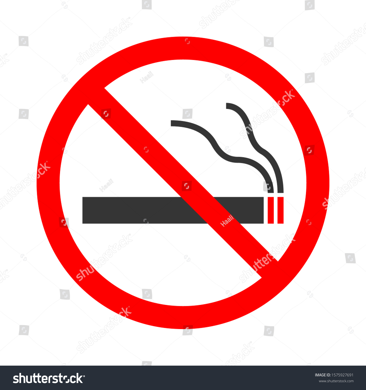 No Smoking Sign Isolated Vector Illustration Stock Vector (Royalty Free ...