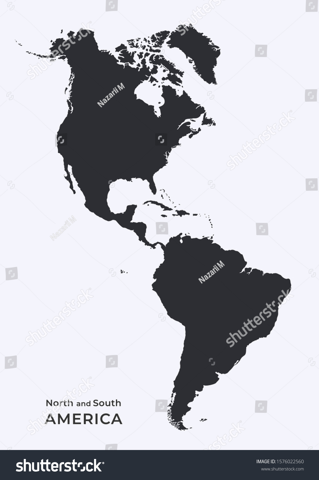 Map North South America Isolated Vector Stock Vector (Royalty Free ...