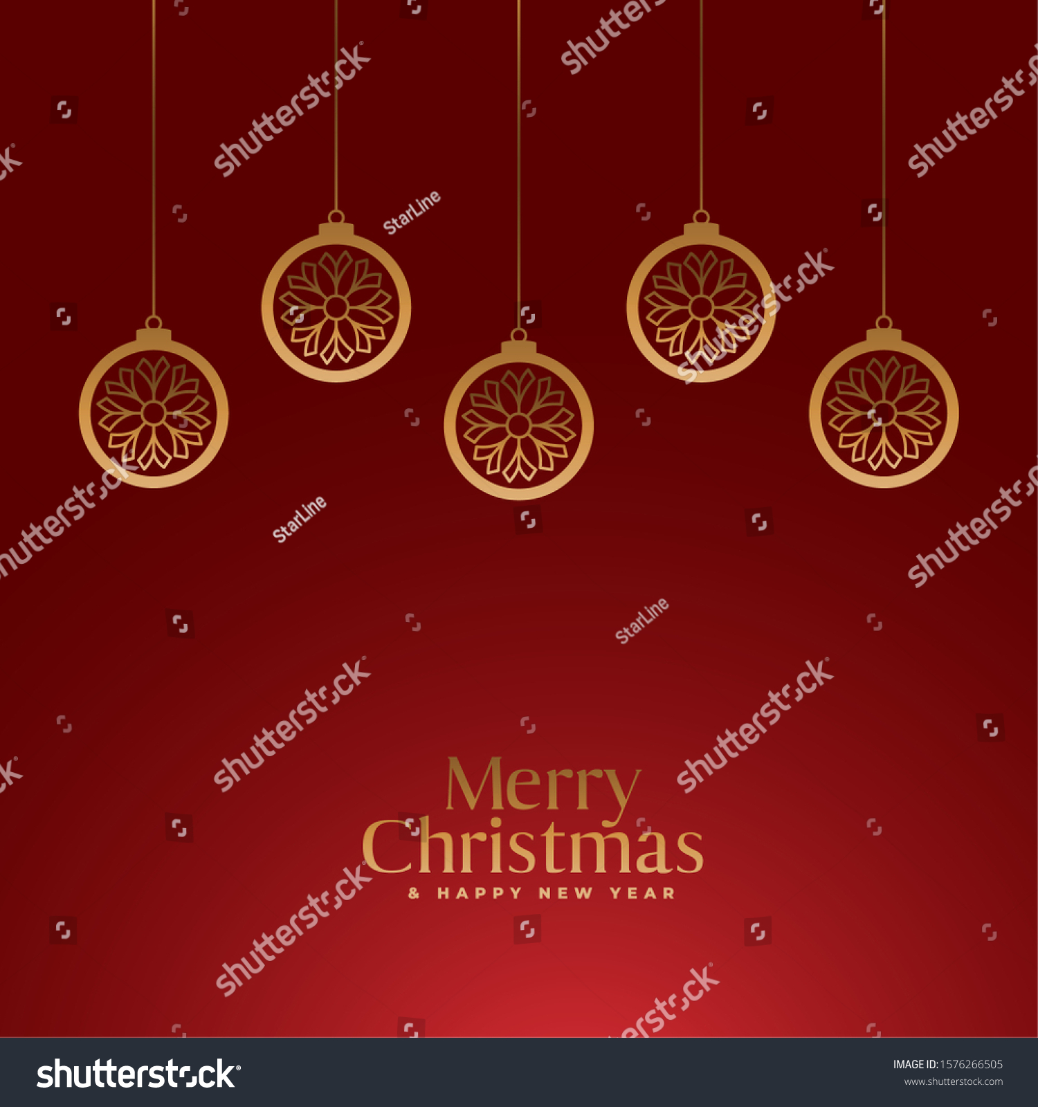 Red Merry Christmas Royal Background Golden Stock Vector (Royalty Free ...