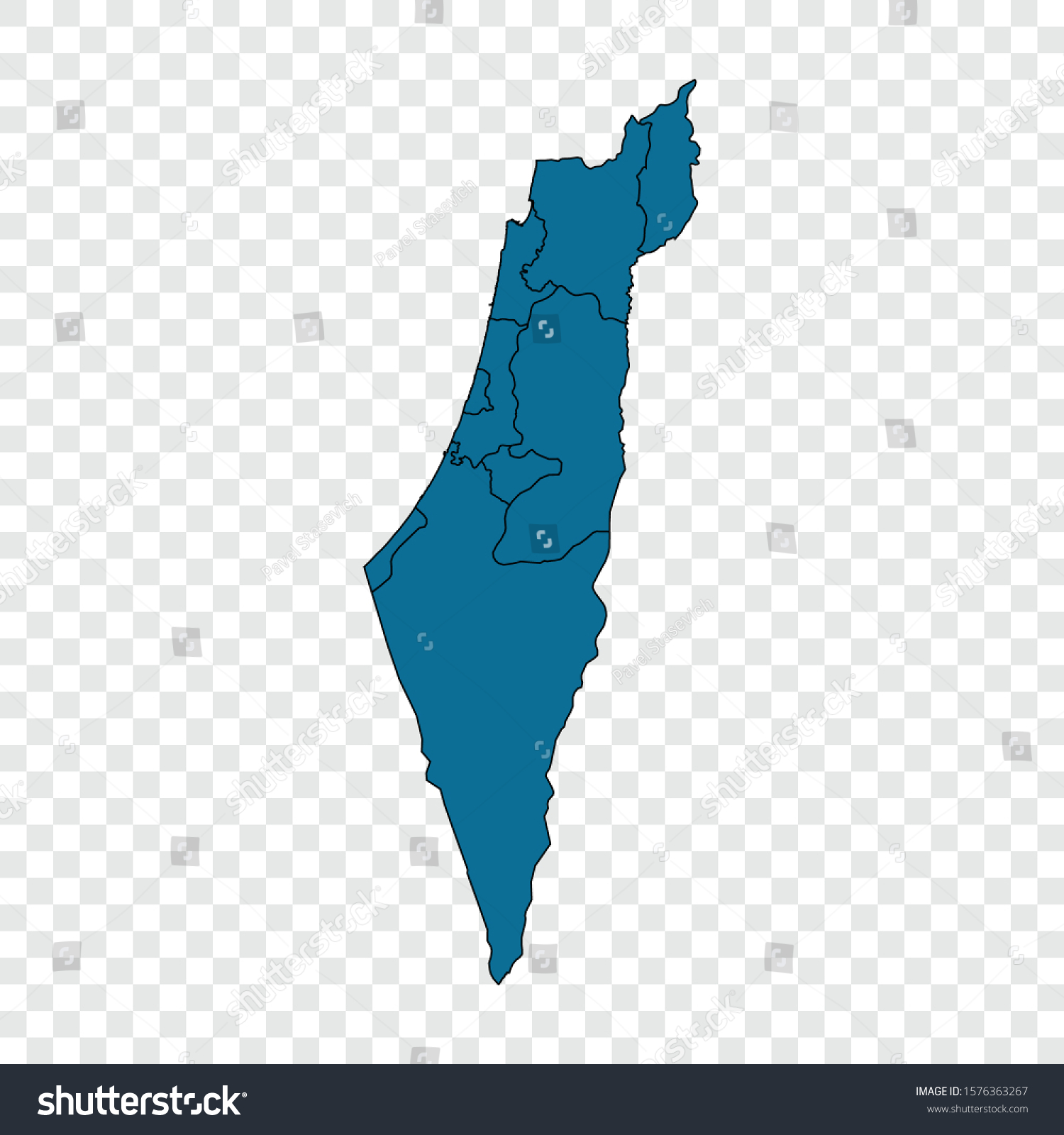 Israel Map On Transparent Background Vector Stock Vector (Royalty Free ...