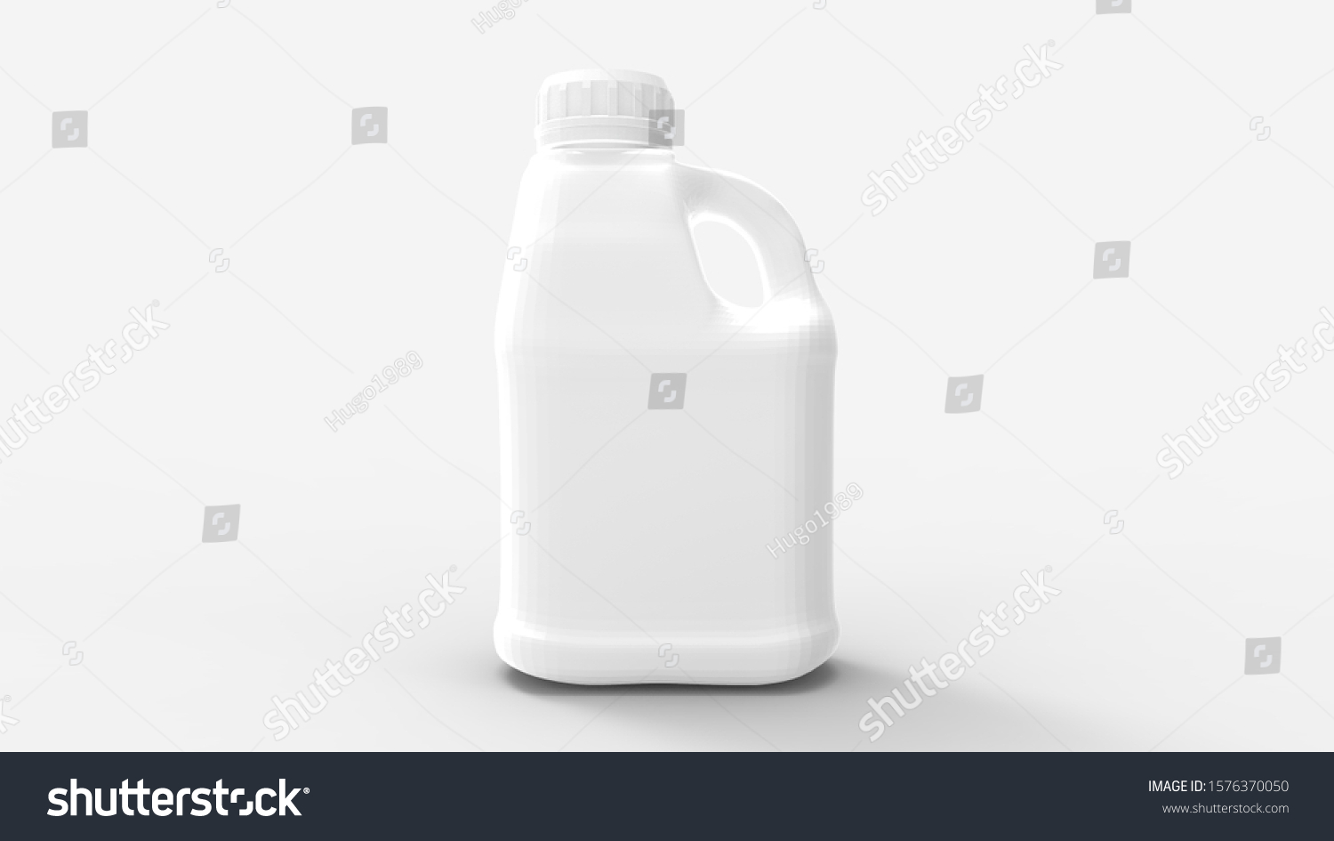 3d Rendering White Plastic Bottle Isolated Stock Illustration ...