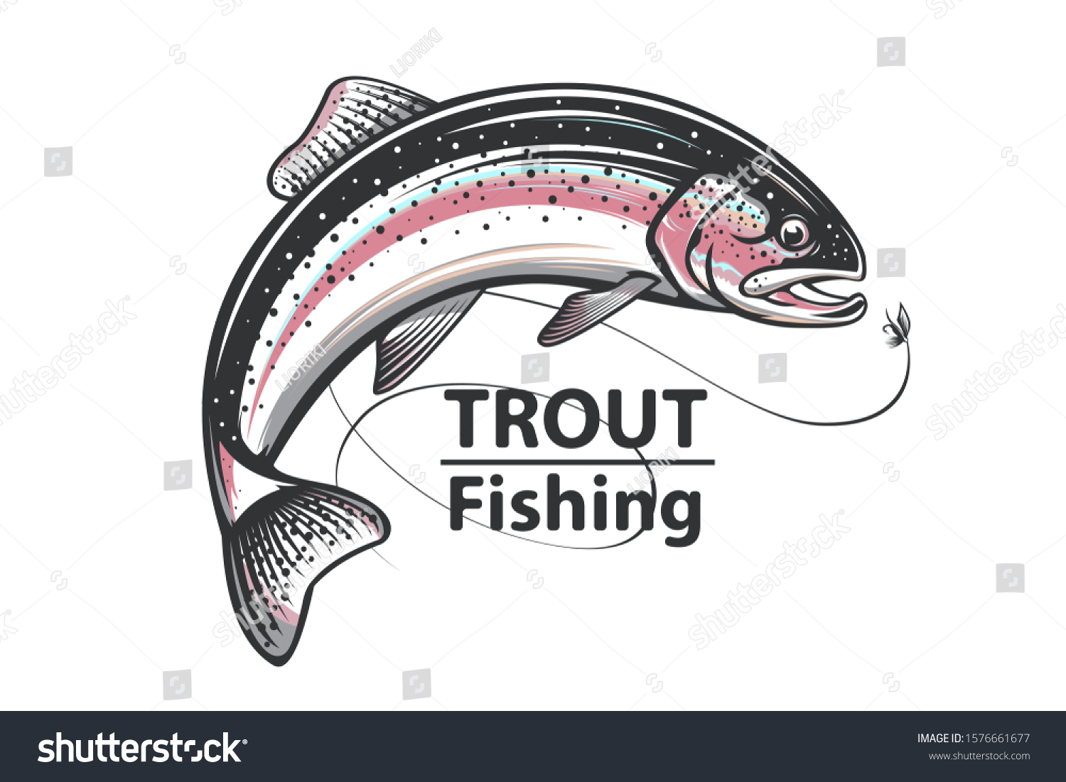 rainbow trout jumping out water