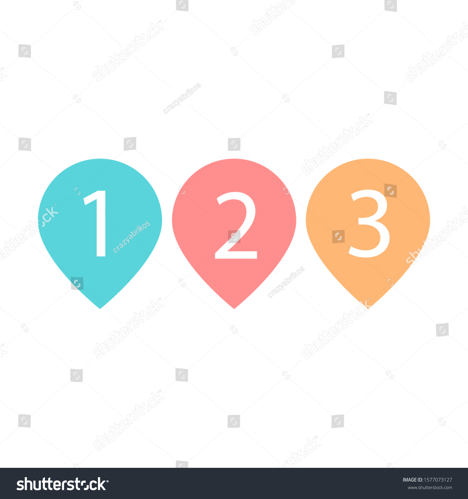 123 Place Logo Point Design Stock Vector (Royalty Free) 1577073127 ...