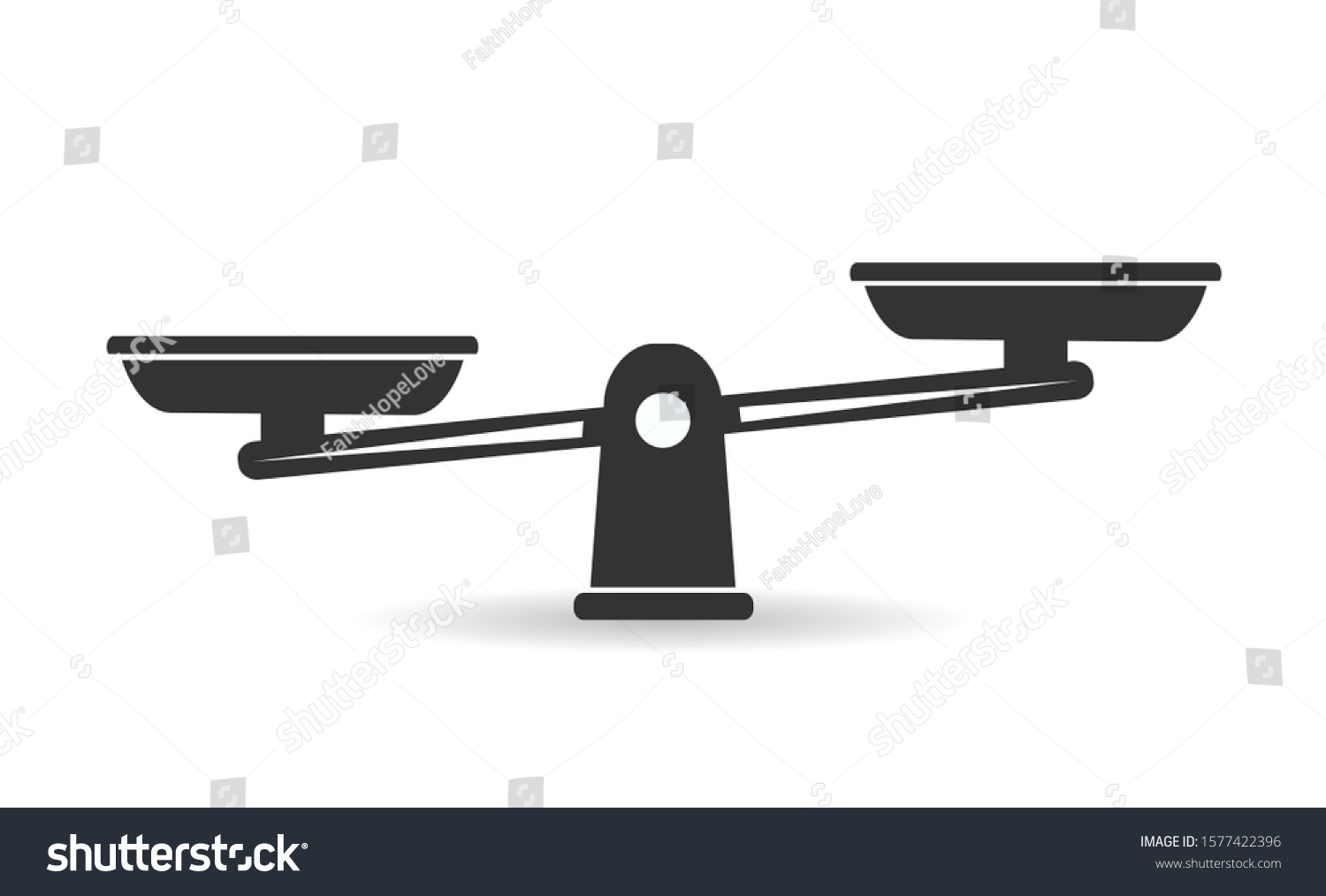 Bowls Scales Balance Imbalance Scales Vector Stock Vector (Royalty Free ...