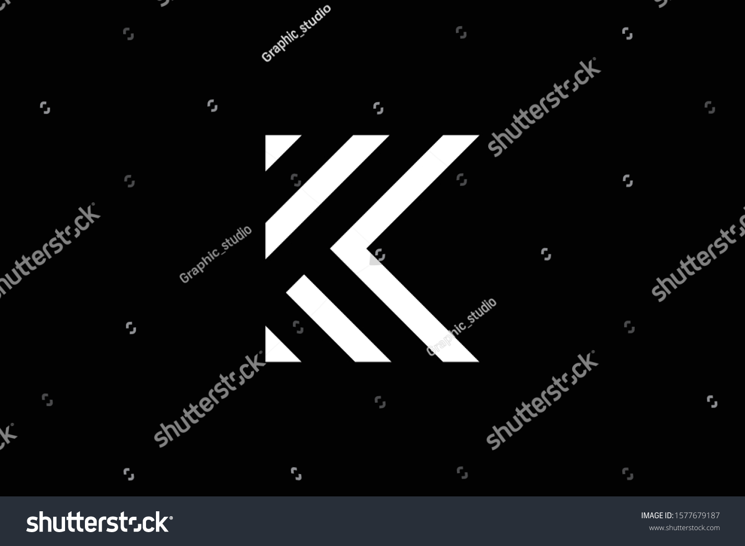 Initial Creative Minimal K Logo K Stock Vector (Royalty Free ...