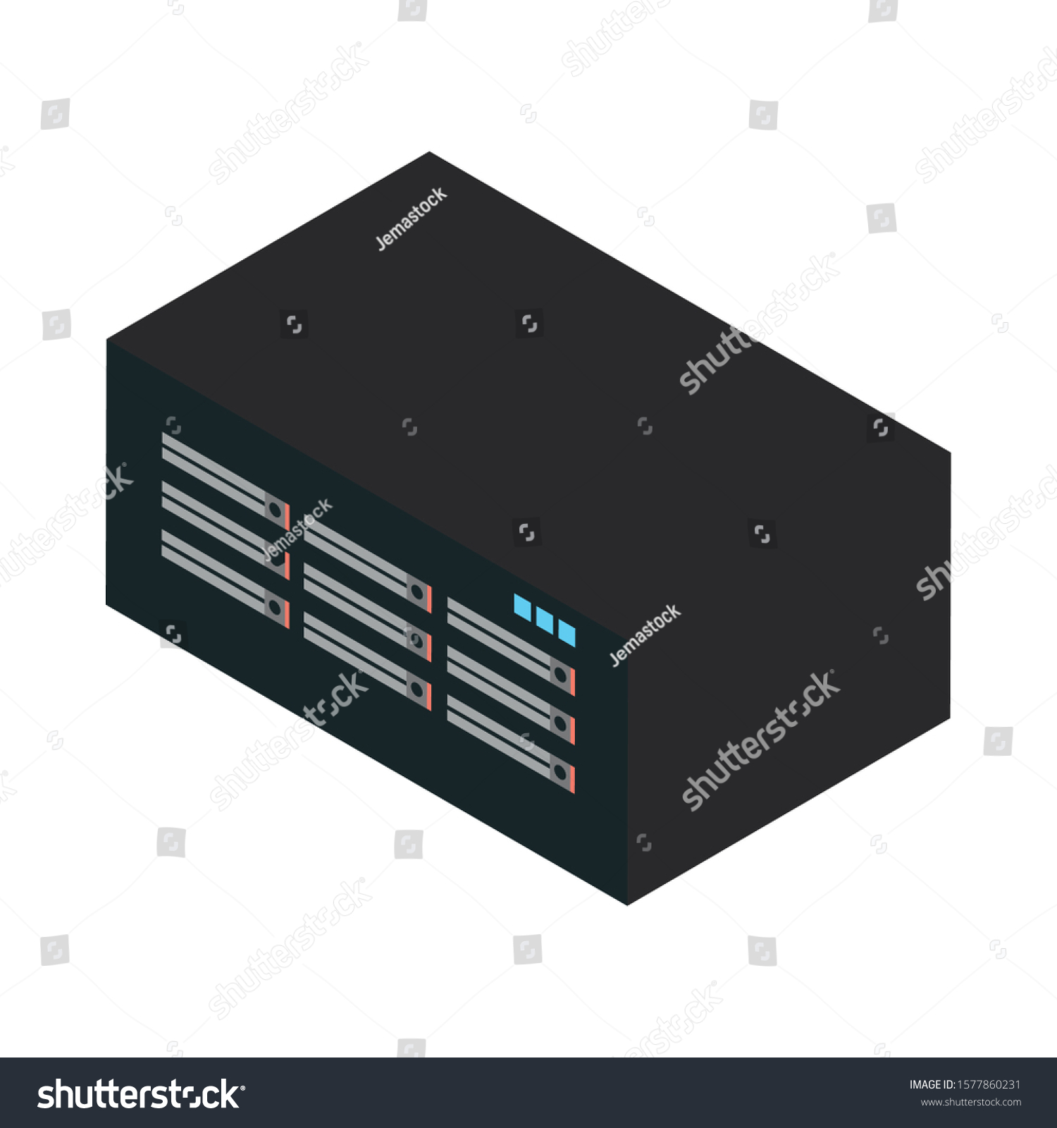 Data Server Tower Isolated Icon Vector Stock Vector Royalty Free