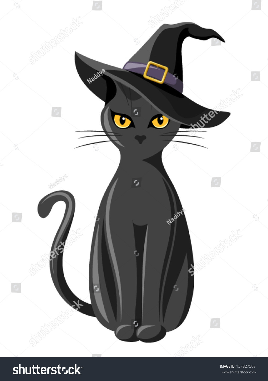 black cat witch hat