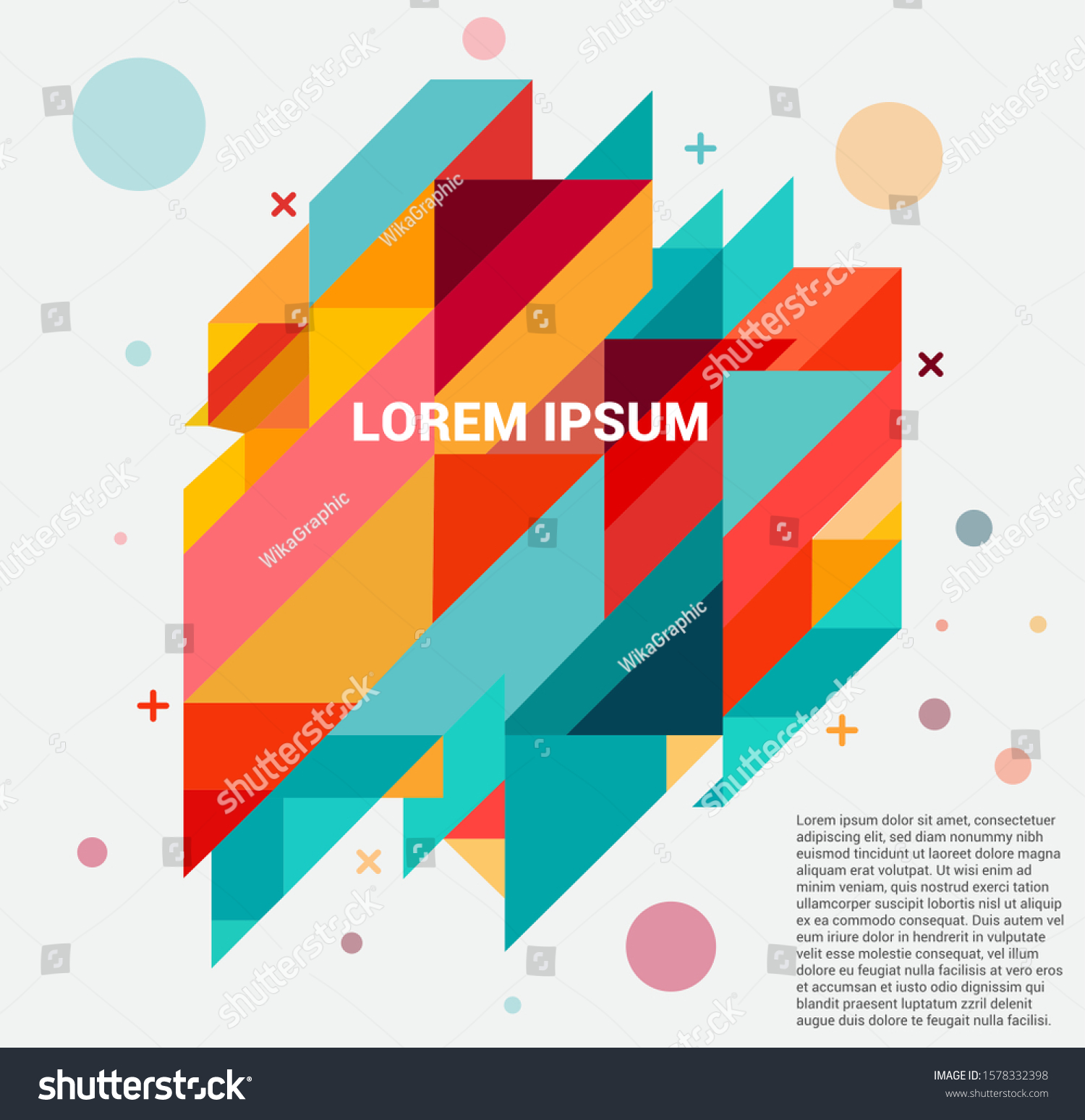 Minimal Geometric Background Design Dynamic Shapes Stock Vector ...