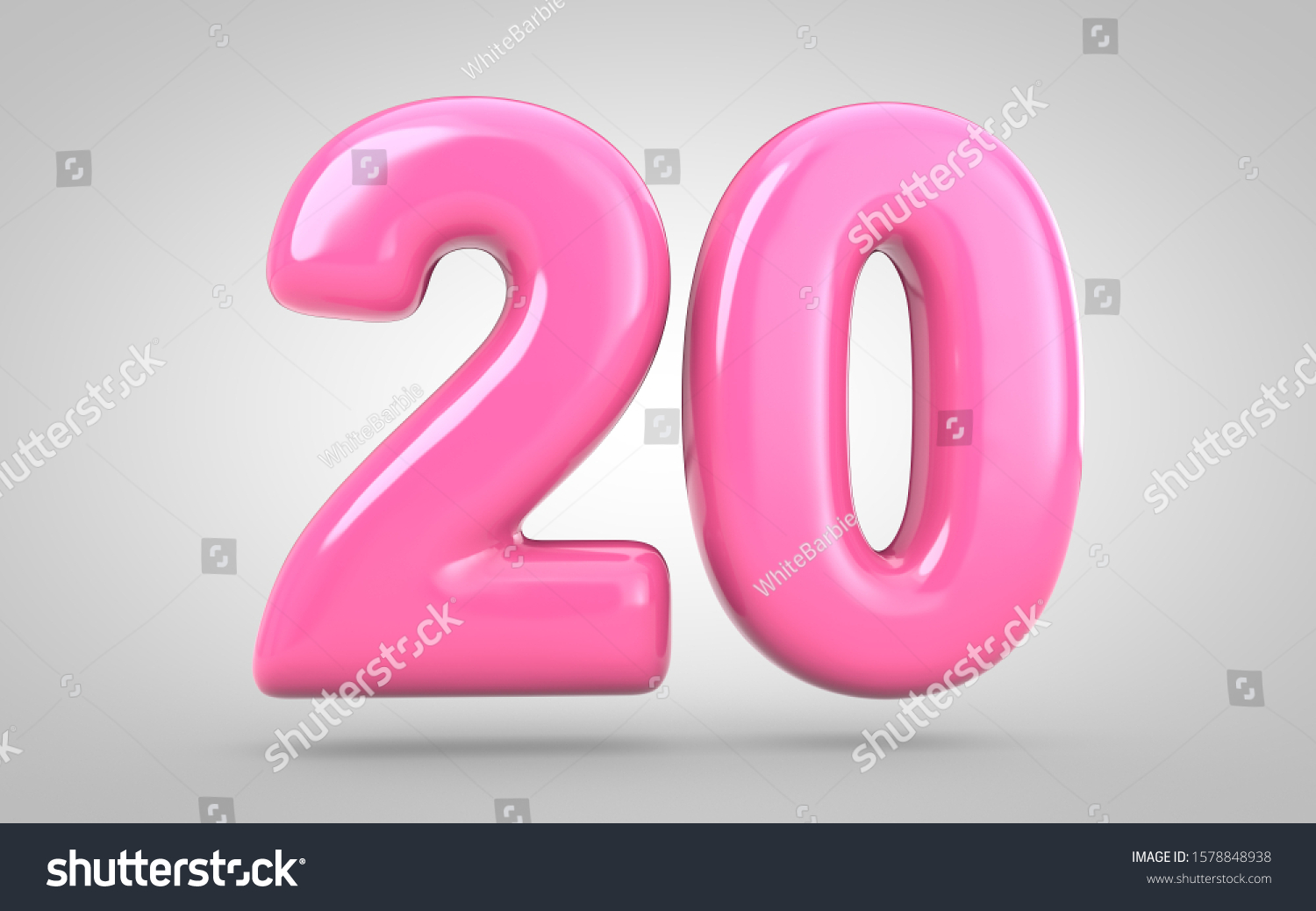 Bubble Gum Number 20 Isolated On Stock Illustration 1578848938 ...