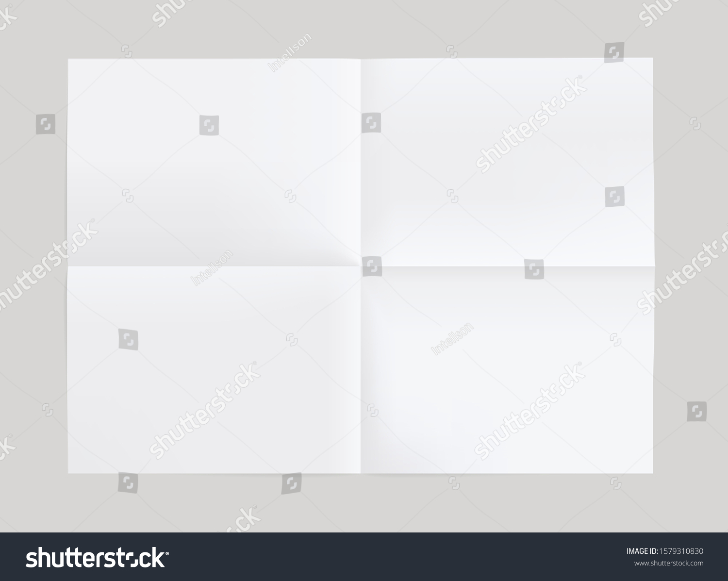 blank-folded-quarter-paper-realistic-paper-stock-vector-royalty-free