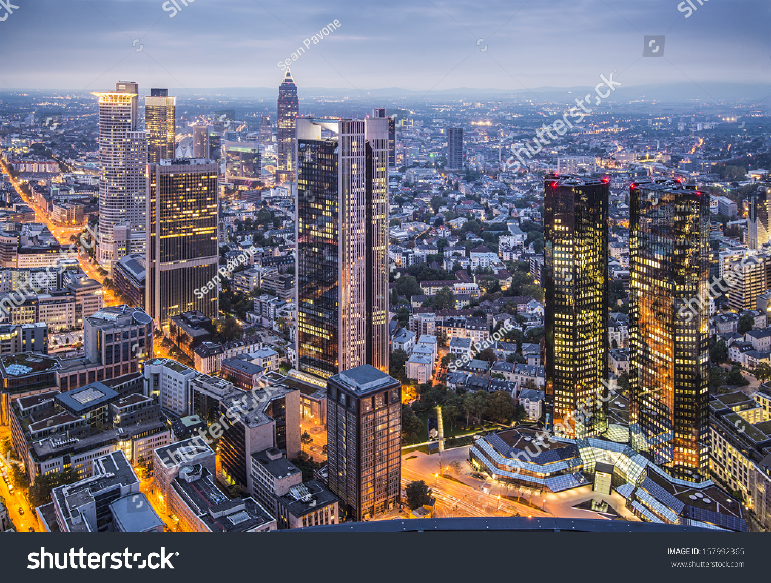 Cityscape Frankfurt Germany Financial Center Country Stock Photo 