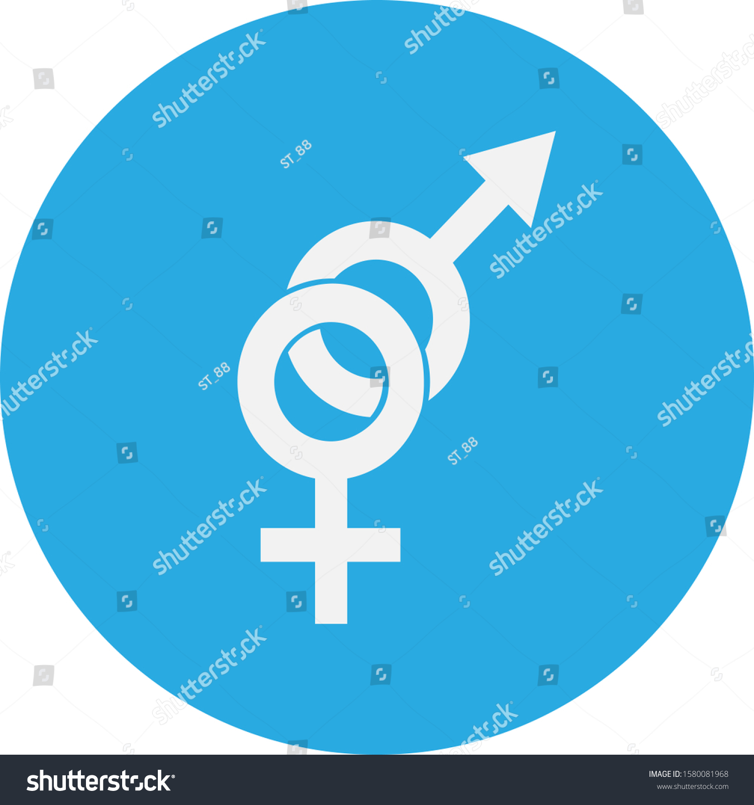 Blue Round Sex Icon Vector 10 Stock Vector Royalty Free 1580081968