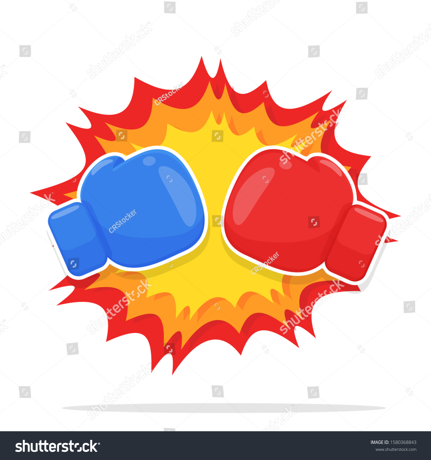 Boxing Gloves Vector Red Blue Boxing Stock Vector (Royalty Free ...