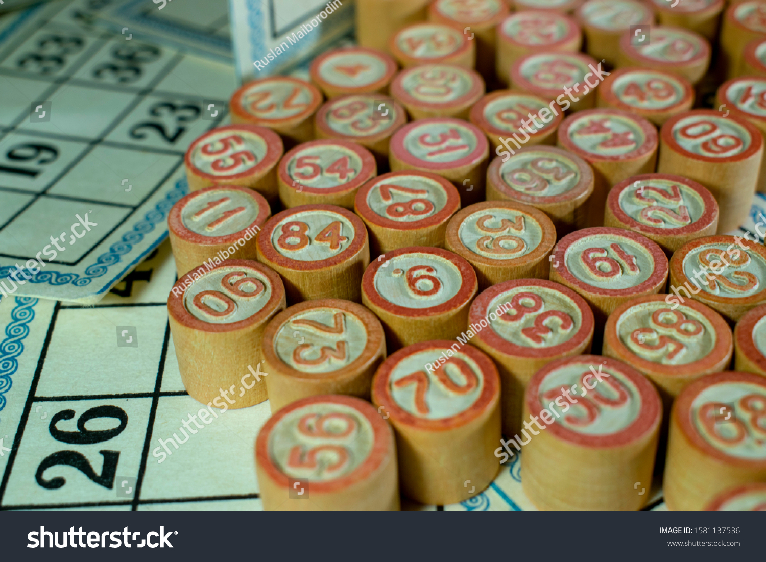 Lotto Classic Family Board Game Wooden Stock Photo 1581137536 ...