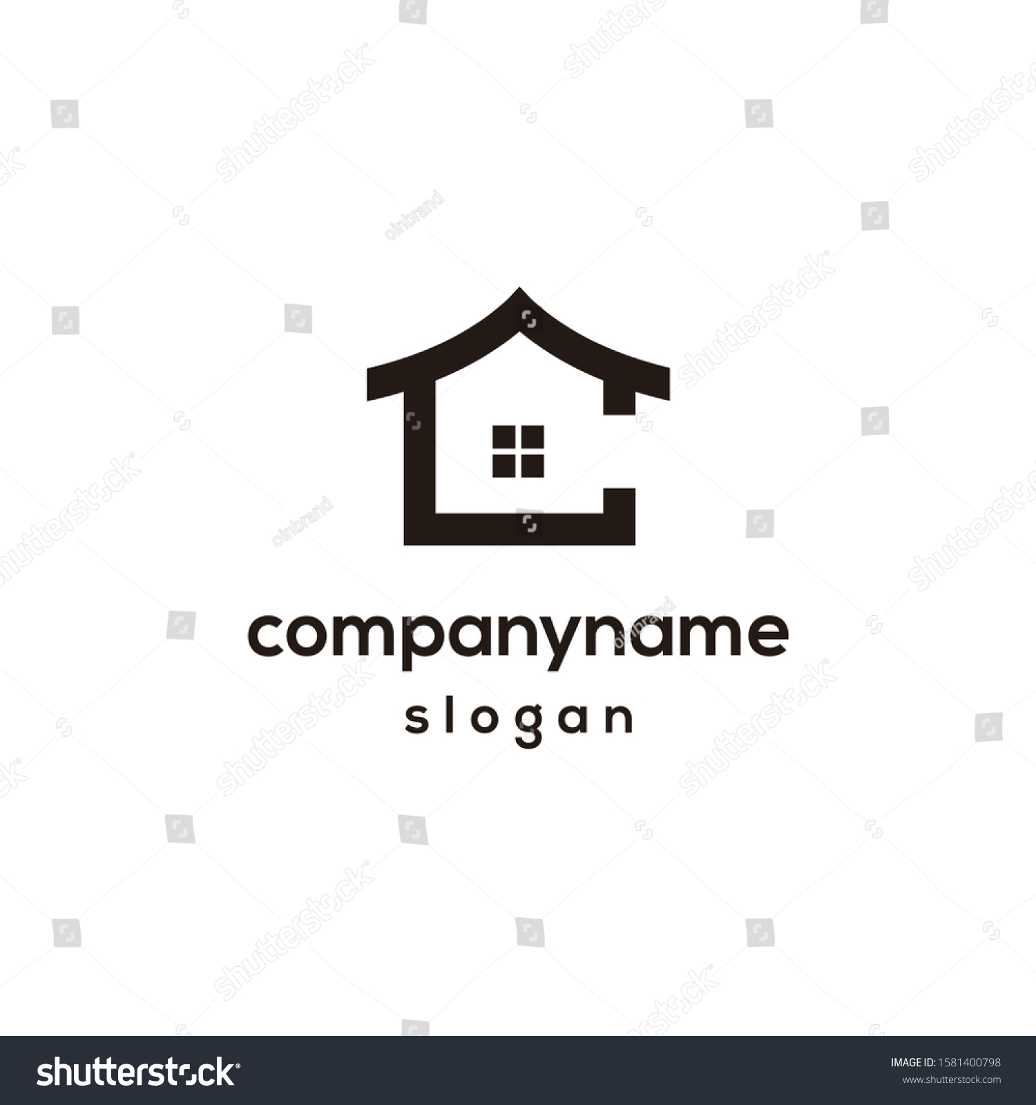 C Home Logo Design Vector Stock Vector (Royalty Free) 1581400798 ...