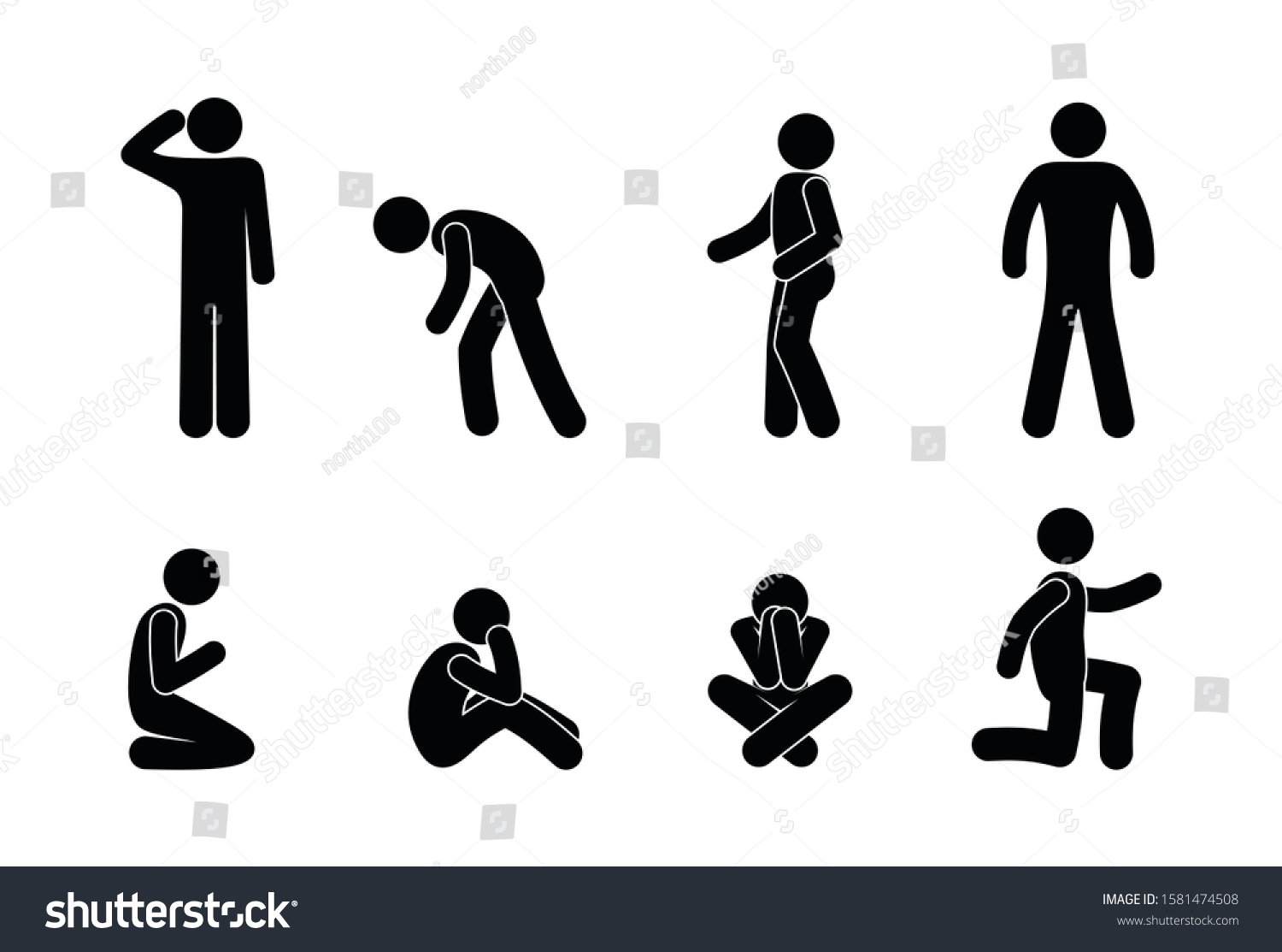 55 Stickman Praying Images, Stock Photos & Vectors | Shutterstock