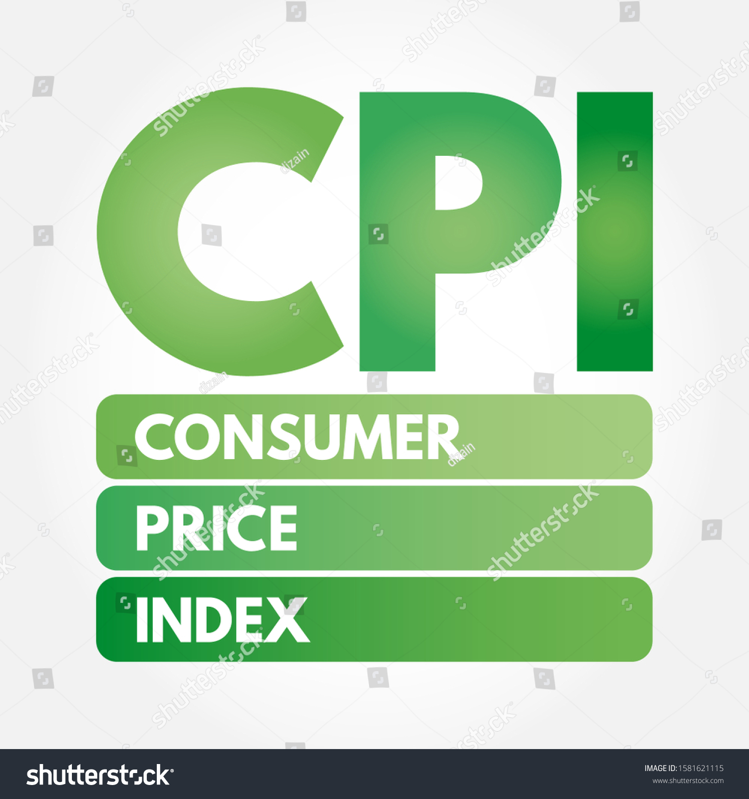 Cpi Consumer Price Index Acronym Business Stock Vector (Royalty Free ...