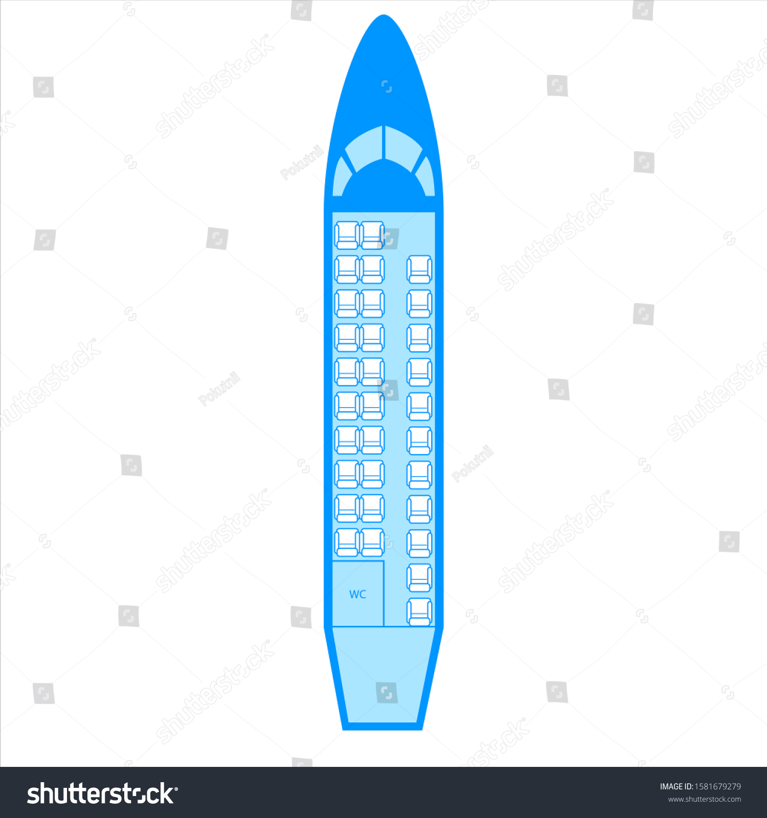 Aircraft Types Pax Passengers Seat Chair Stock Vector (Royalty Free ...