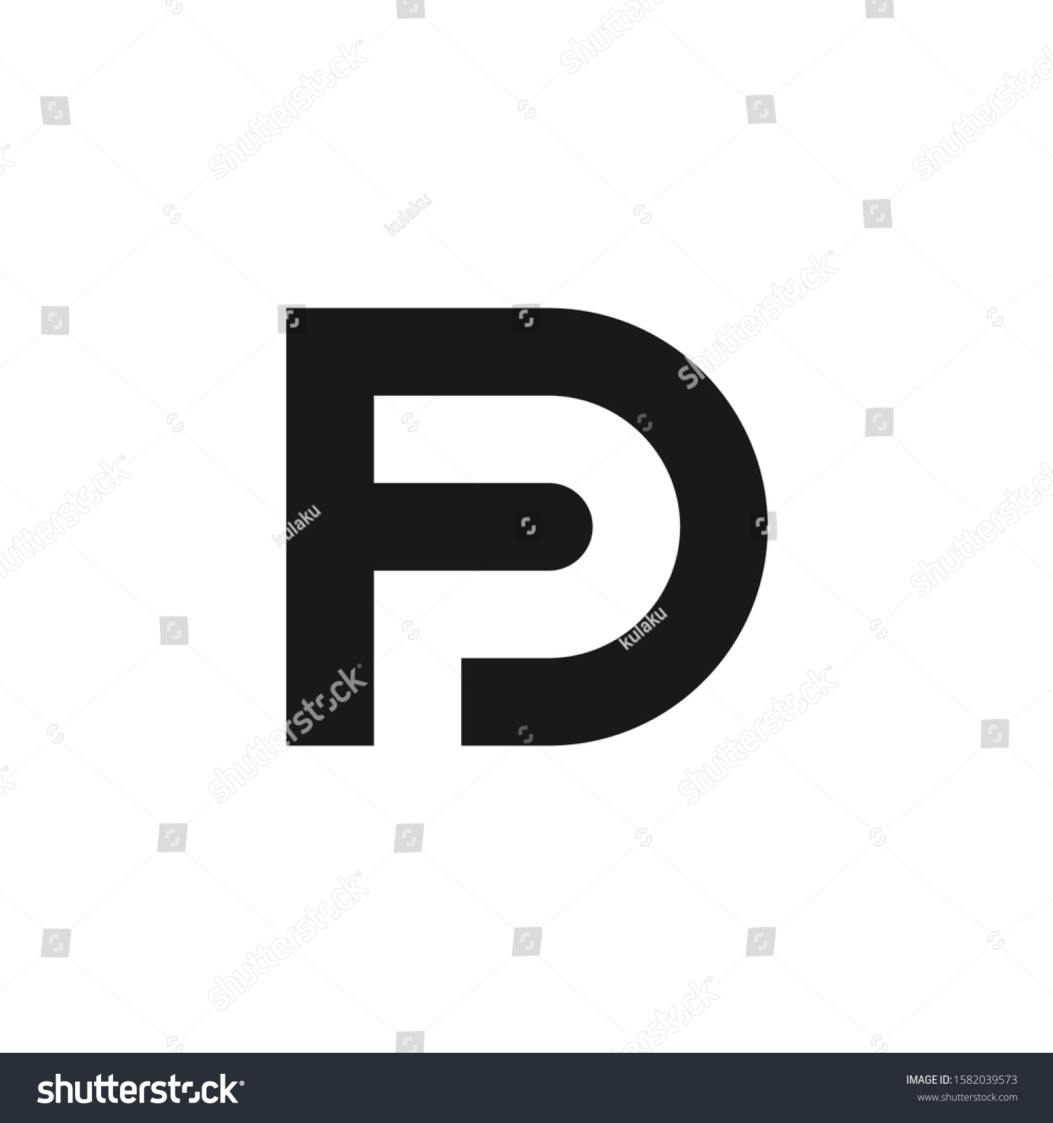 Combination Letters Fdfdp Logo Design Inspiration Stock Vector (Royalty ...