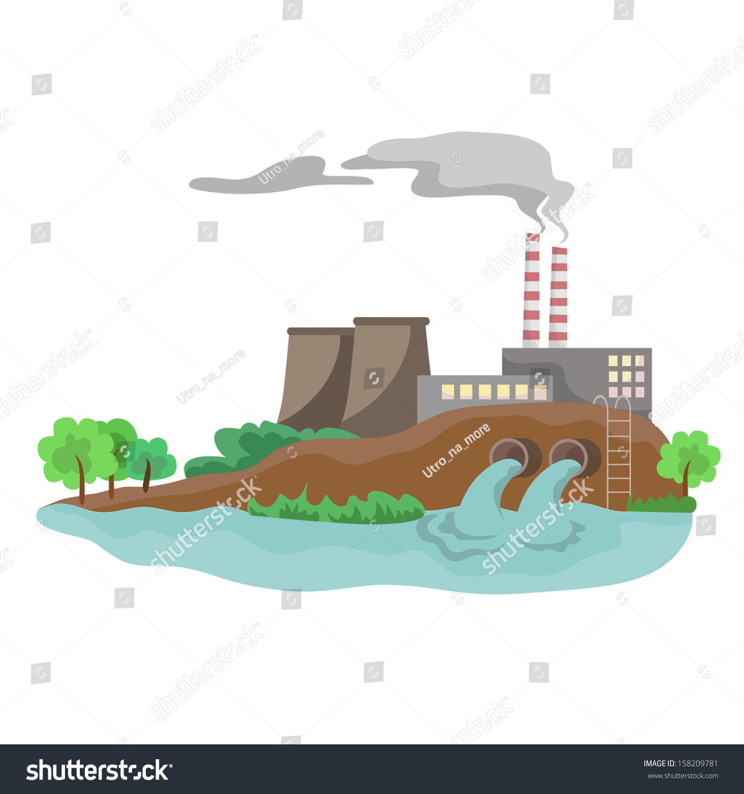 Загрязнение воды заводами и фабриками для детей