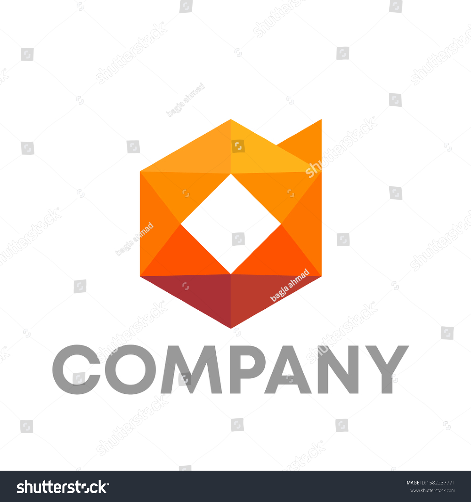 D Logo Icon Design Template Sign Stock Vector (Royalty Free) 1582237771 ...