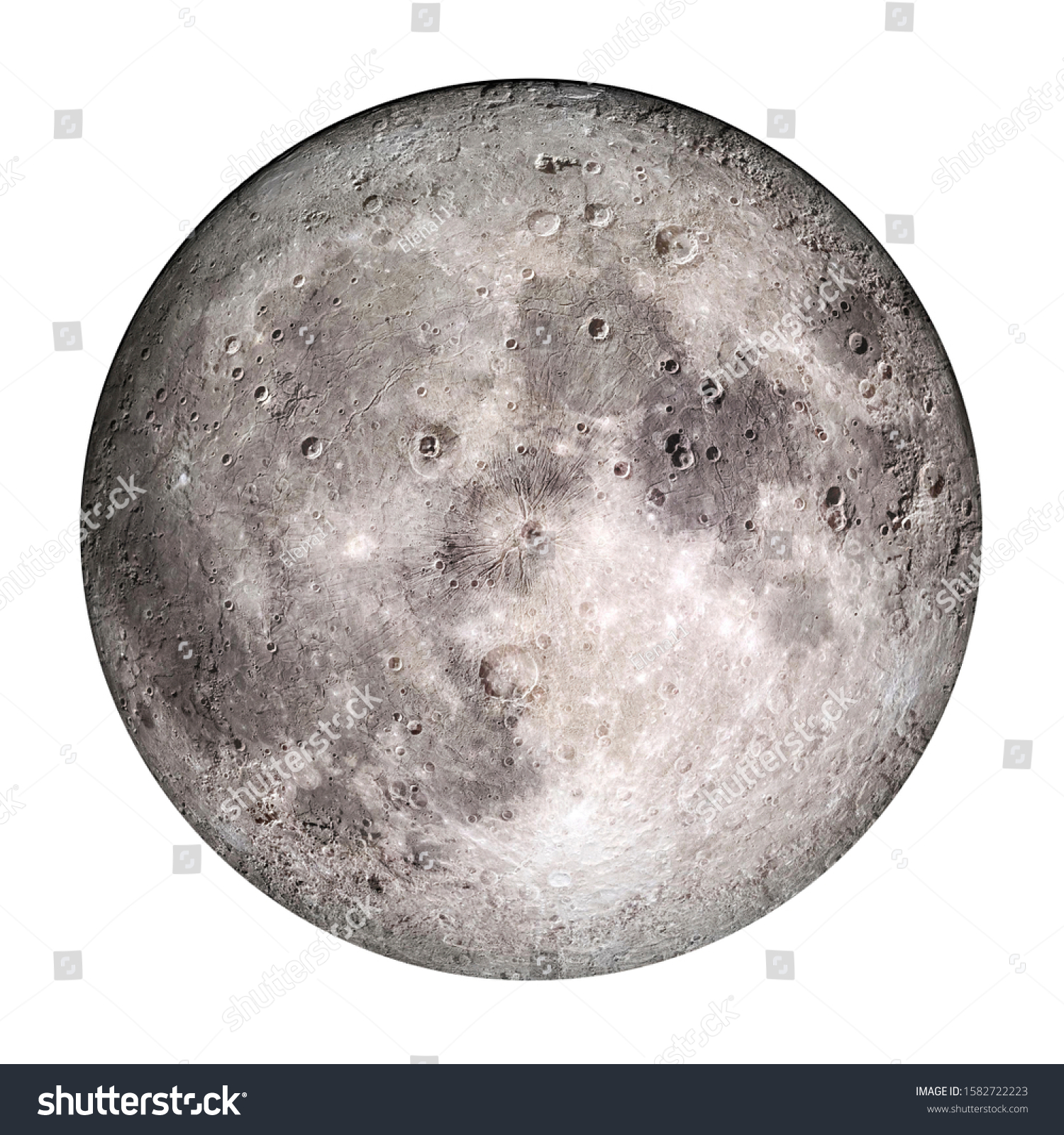 Moon Volumetric Convex Craters Isolated On Stock Photo 1582722223 ...