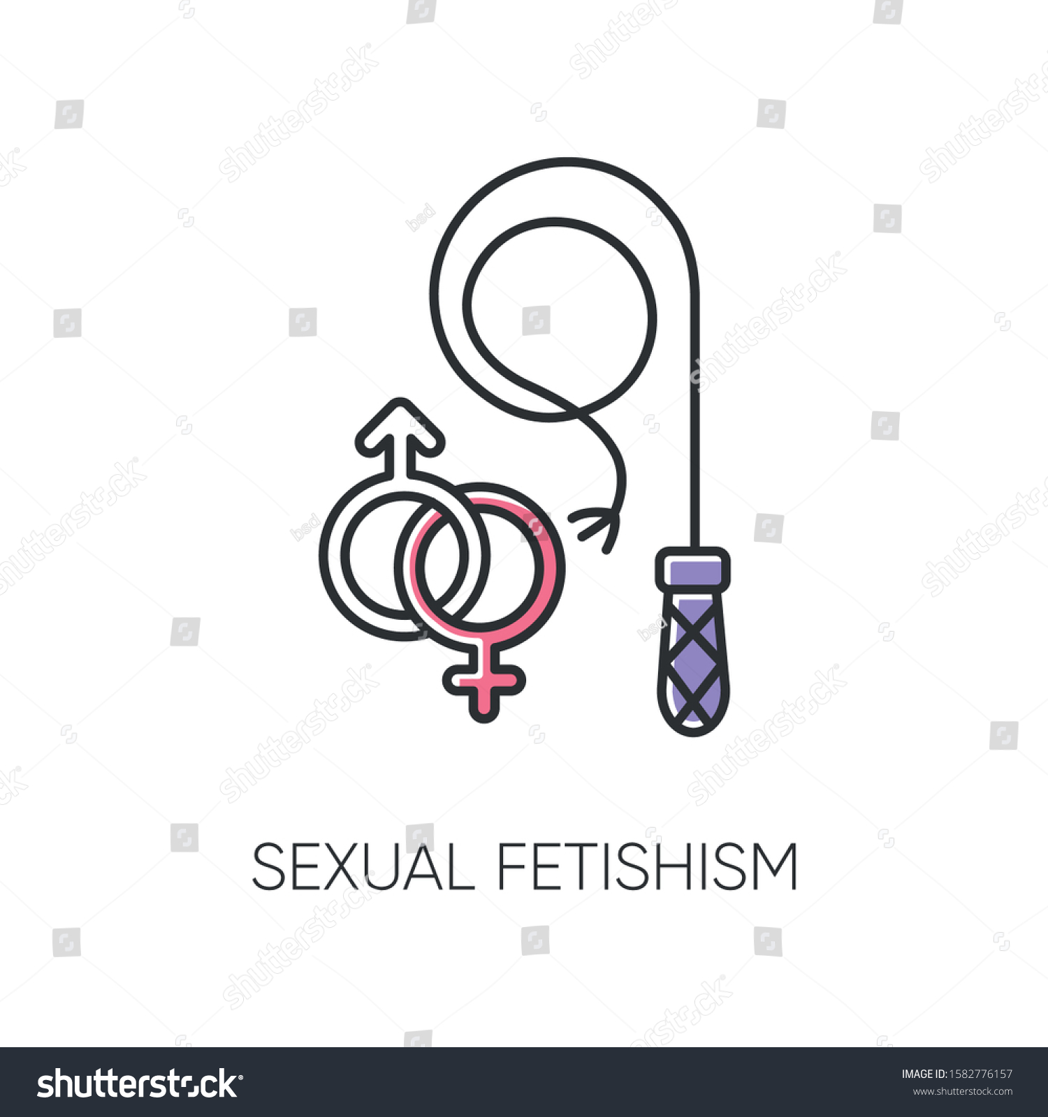 Sexual Fetishism Color Icon Male Female Stock Vector Royalty Free 1582776157 Shutterstock 3399