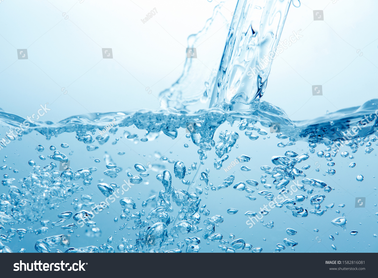 Blue Background Bubble Splash Stock Photo 1582816081 | Shutterstock