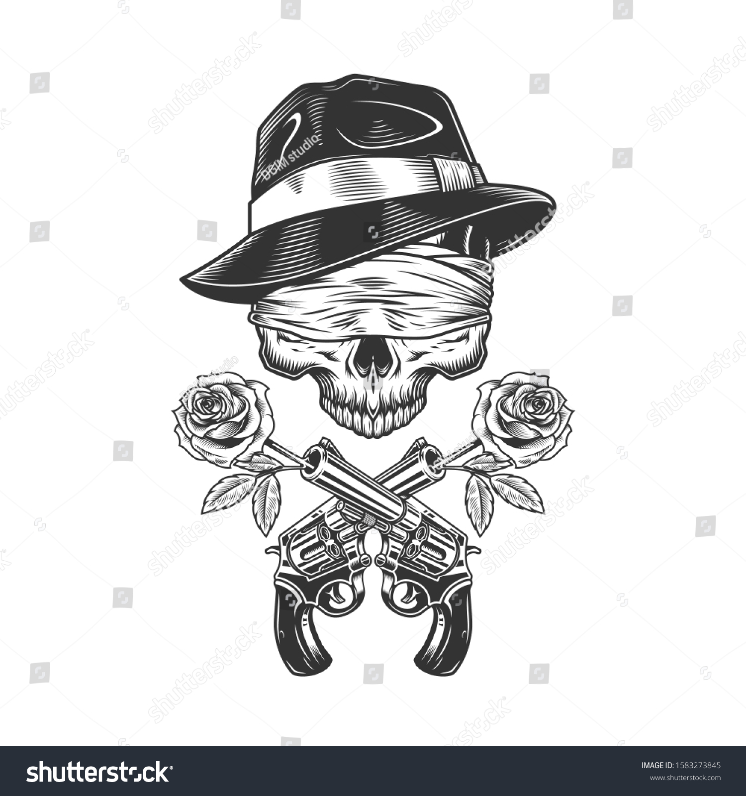 skull fedora