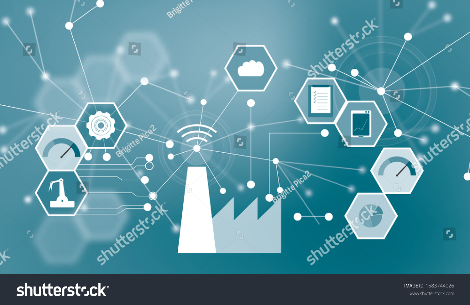 graphic-representation-iiot-industrial-internet-things-stock