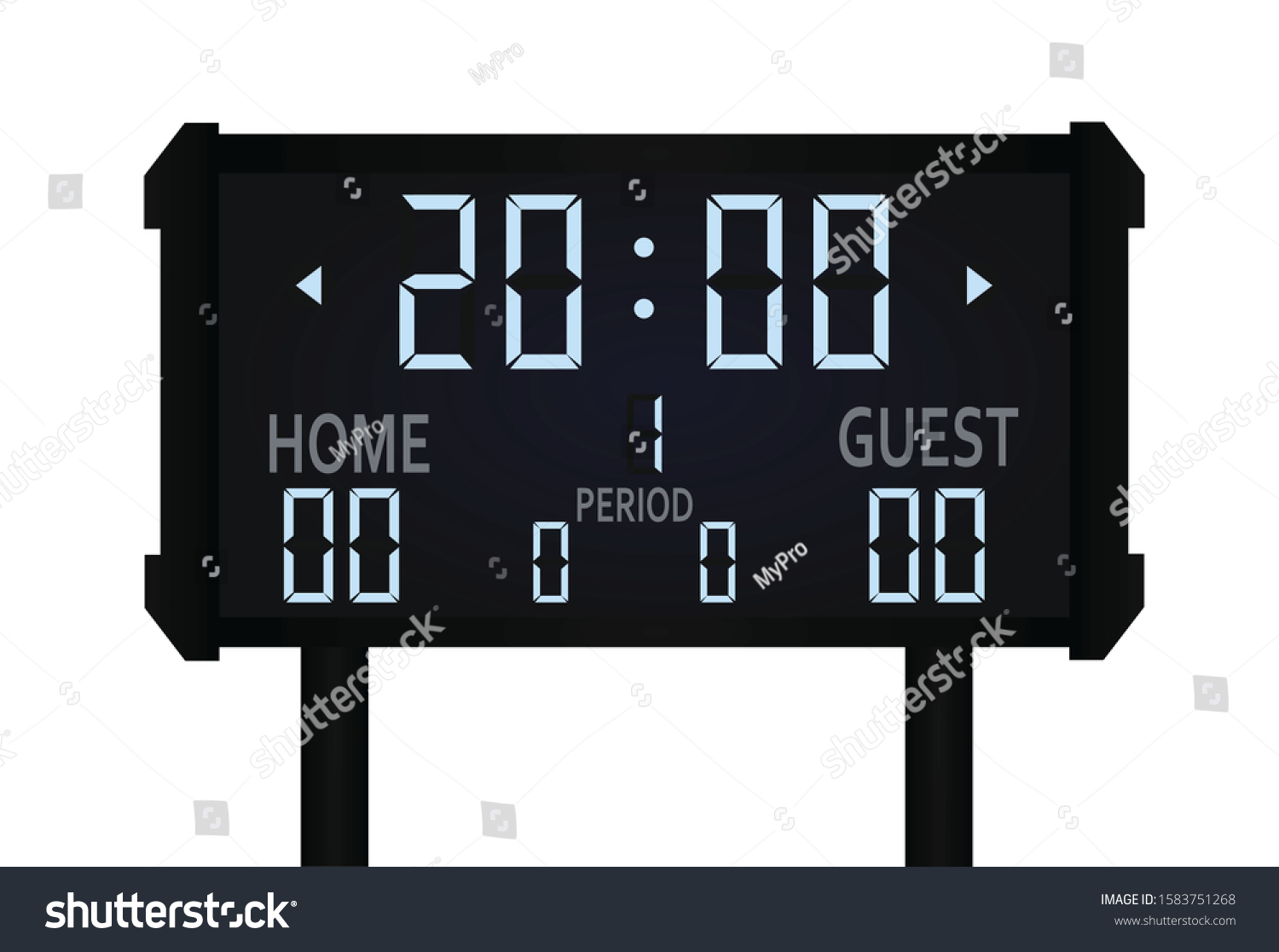 Big Retro Scoreboard Vector Illustration Stock Vector (Royalty Free ...