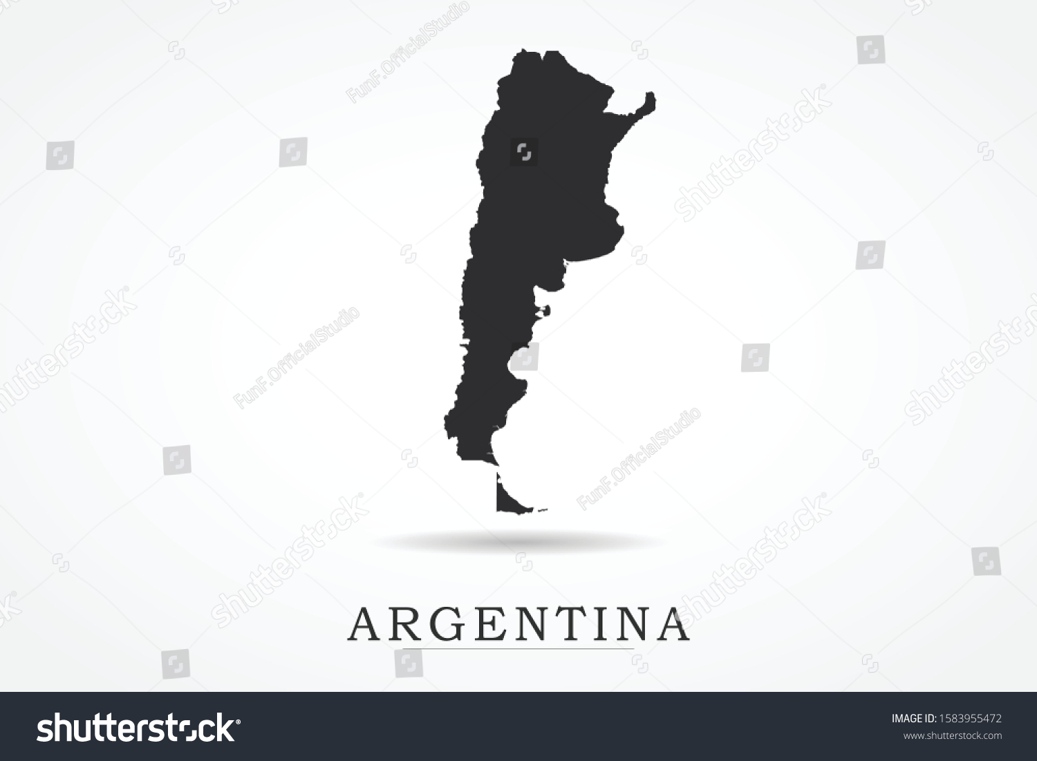 Argentina Map World Map International Vector Stock Vector (Royalty Free ...