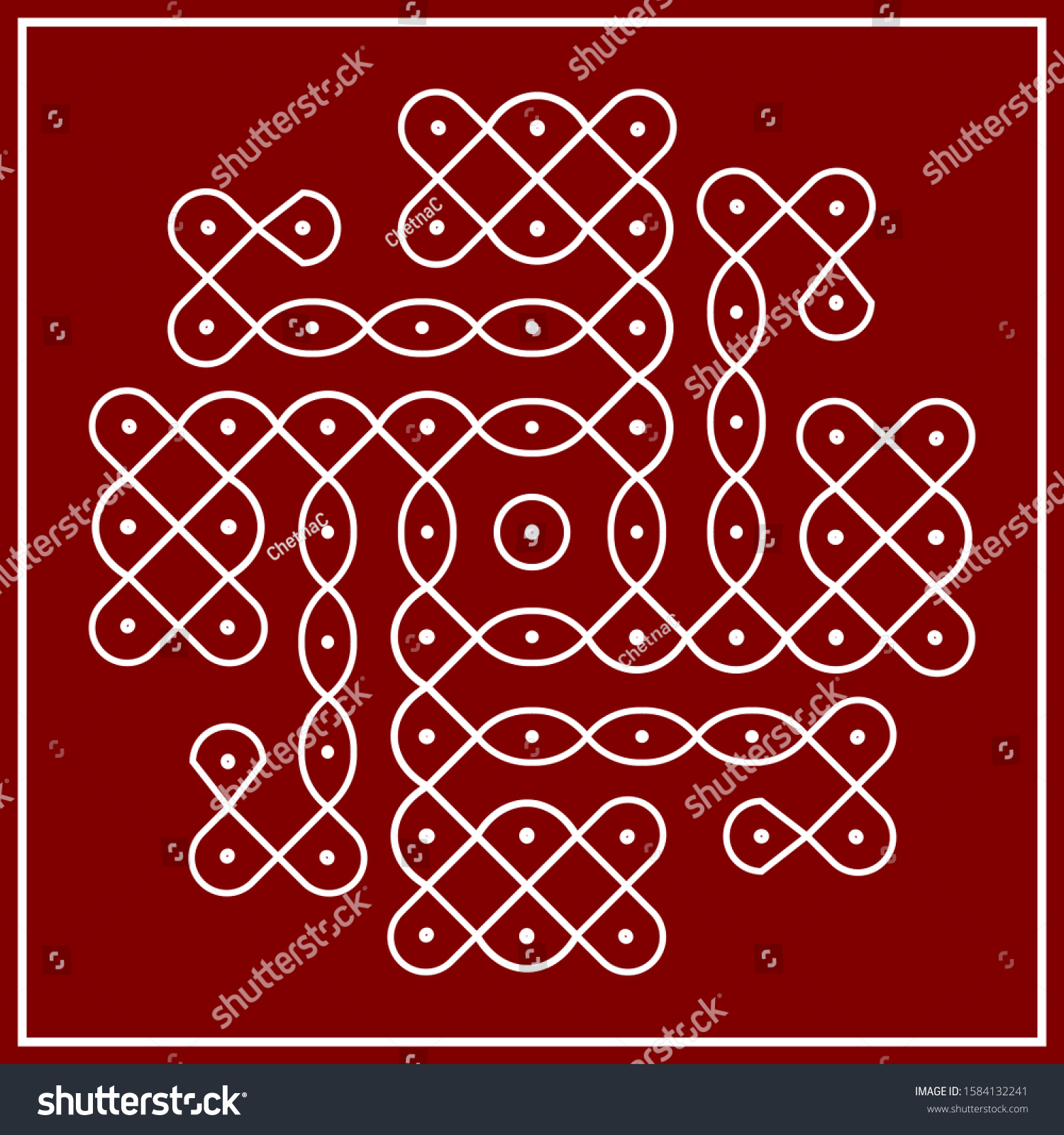 Traditional Indian Folk Art Known Rangoli Stock Vector (Royalty Free ...