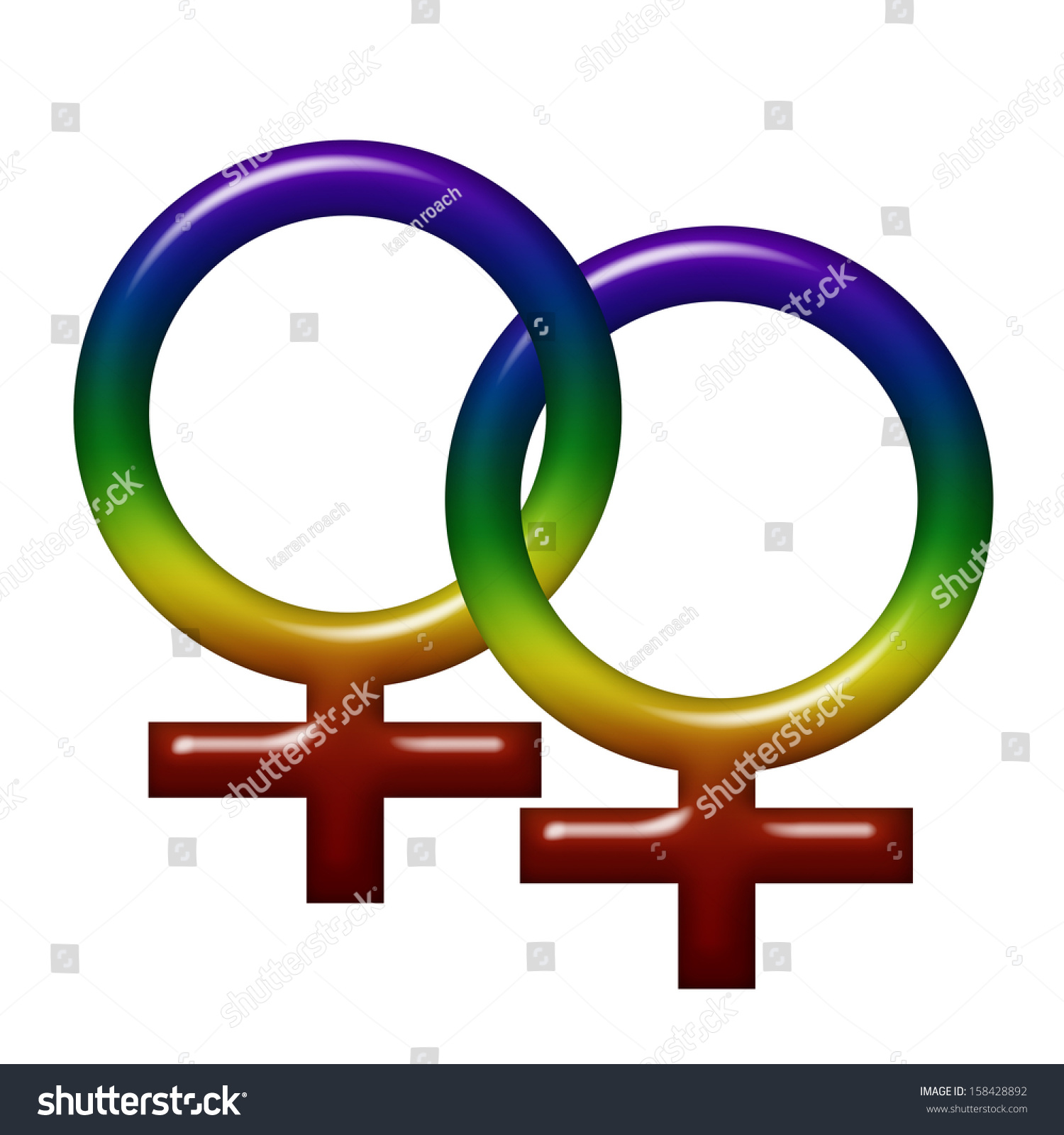 Two Female Gender Symbols Lgbt Flag 库存插图 158428892 Shutterstock 8565