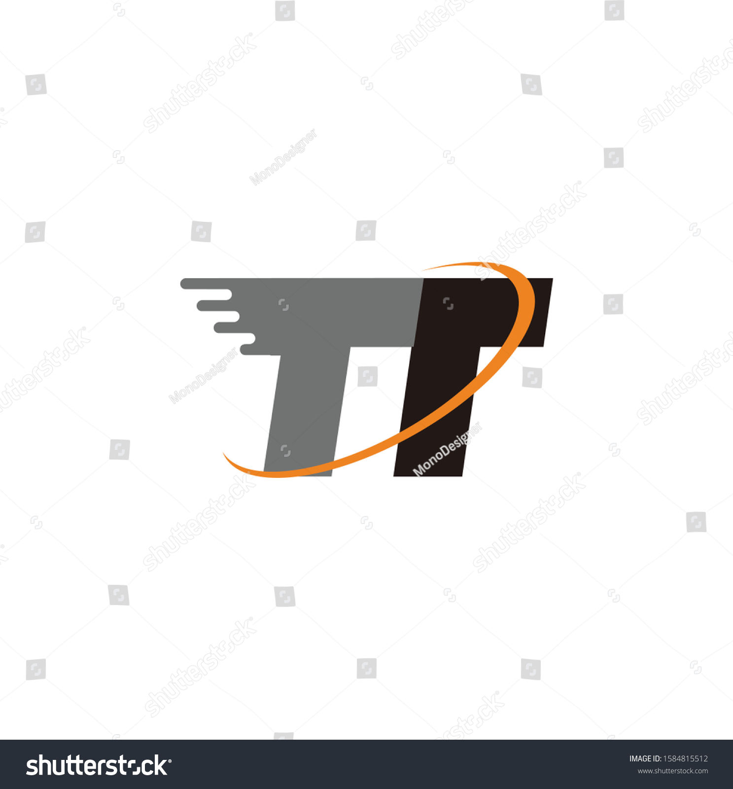 Abstract Logo Combination Letter T Stock Vector (Royalty Free ...